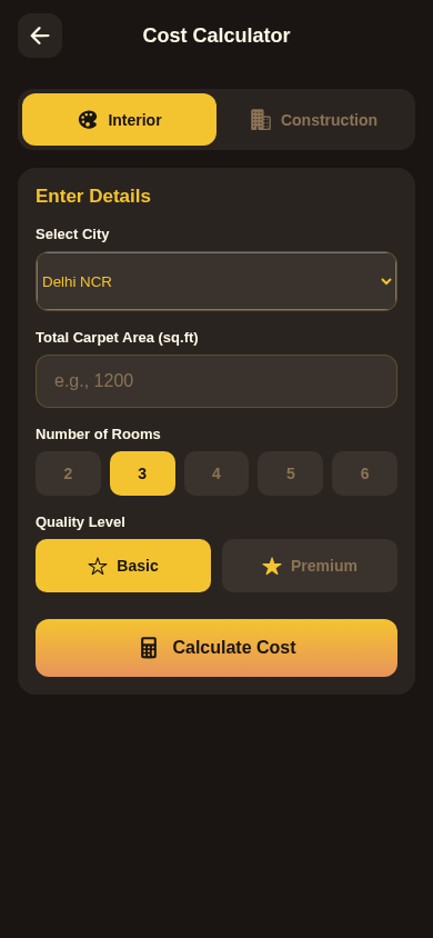 Cost Calculator